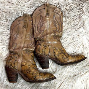 Vintage Miss Capezio Tall Leather Cowboy Boots Womens 7.5 M